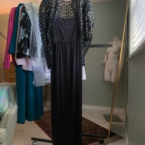 Vintage 1980’s Lee Jordan New York black dress